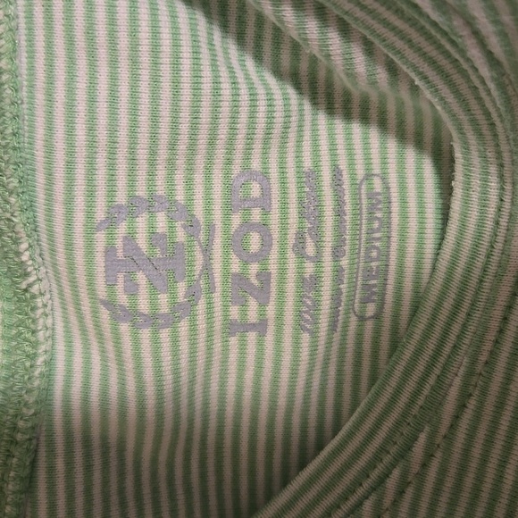 Bundle- Green STRIPE IZOD Top MED & CHADWICKS GREEN SHORT SZ 6. Leather Clutch! - Picture 3 of 4